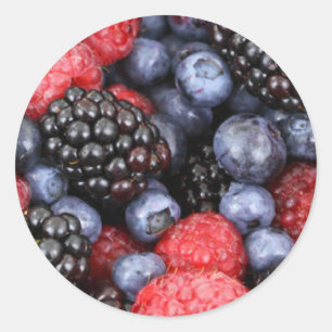 Redonda Pegatina de frutas forestales