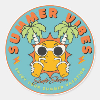 Redonda Pegatina de Fun Vibes