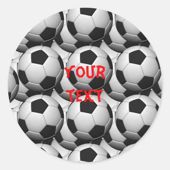 Redonda pegatina de fútbol (Anverso)