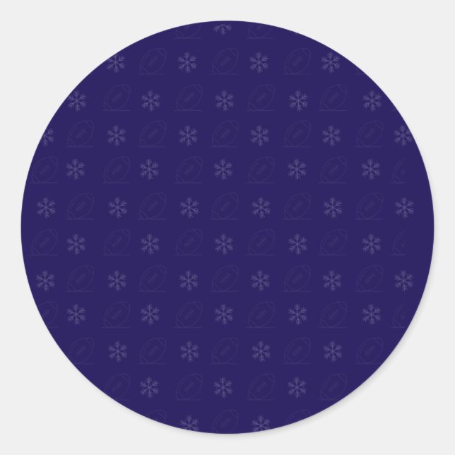 Redonda Pegatina de fútbol de copo de nieve (Anverso)