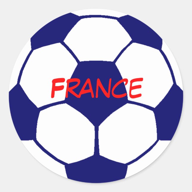 Redonda Pegatina de fútbol de Francia (Anverso)