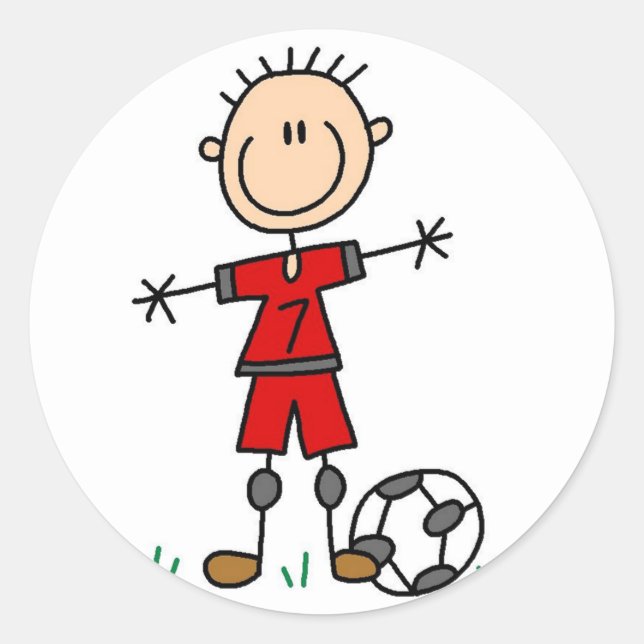 Redonda Pegatina de fútbol deportivo (Anverso)