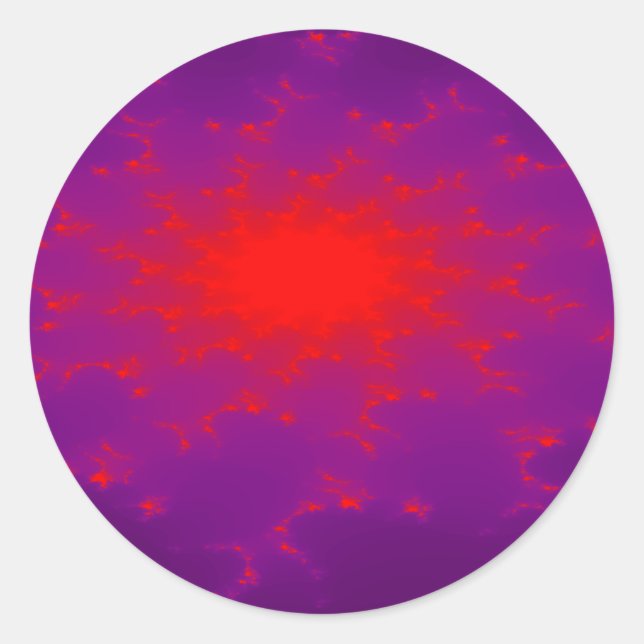 Redonda Pegatina de Galaxy en llamas (Anverso)