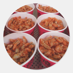 Redonda Pegatina de gambas