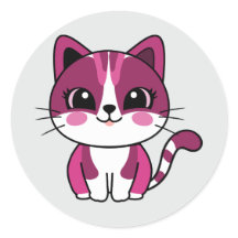pegatina de gato lindo