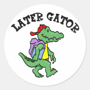 Redonda Pegatina de Gator posterior
