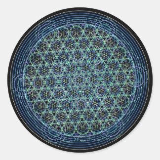 Redonda Pegatina de geometría sagrada