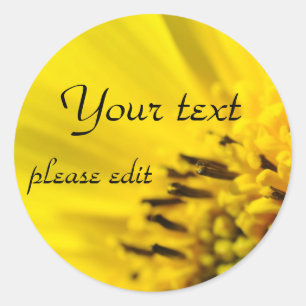 Redonda pegatina de girasol