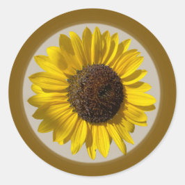 Redonda Pegatina de girasol