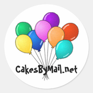 Redonda pegatina de globo cakesbymail.net