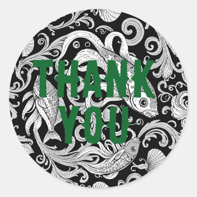 Redonda pegatina de goldfish (Anverso)