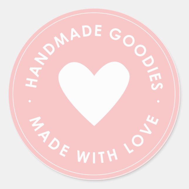 Redonda Pegatina de Goodies hechos a mano (Anverso)