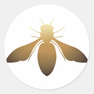 Redonda Pegatina de gradiente de abeja de abeja