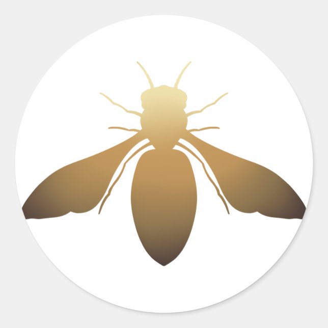 Redonda Pegatina de gradiente de abeja de abeja (Anverso)