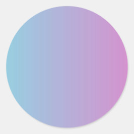 Redonda Pegatina de gradiente de colores azul y púrpura