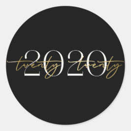 Redonda Pegatina de graduación elegante 2020