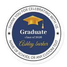 Pegatina de graduación moderna | Personalizada