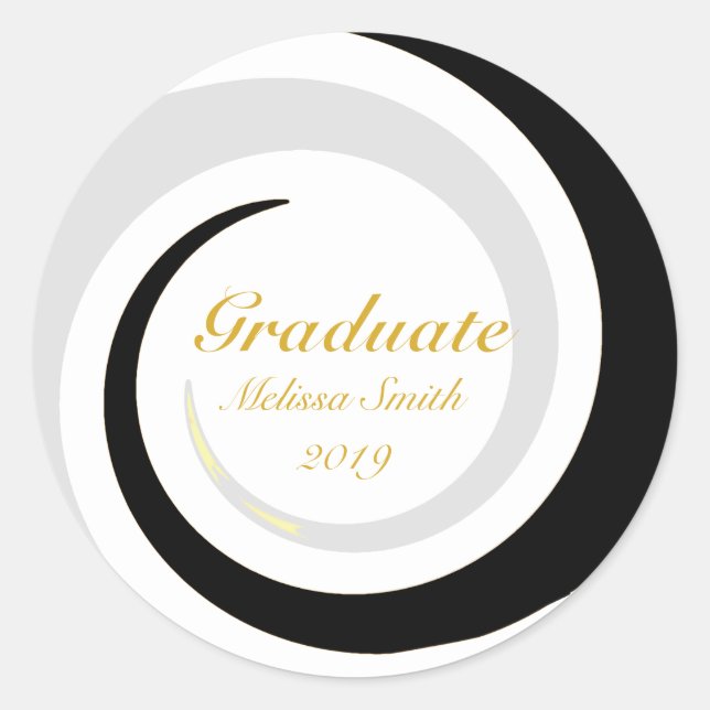 Redonda Pegatina de graduado de Life Wave (Anverso)