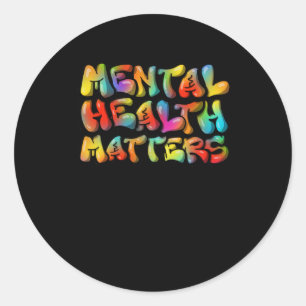 Redonda Pegatina De Graffiti De Mental Health S