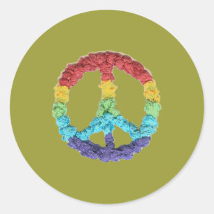 Redonda Pegatina de gráficos de Karate Kat en paz