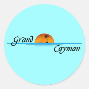Redonda Pegatina de Gran Caimán
