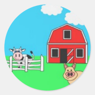 Redonda pegatina de granero