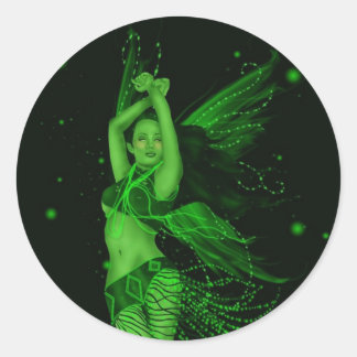Redonda pegatina de greenfairy