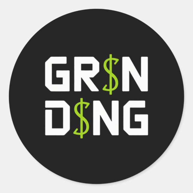 Redonda Pegatina de Grinding (Anverso)