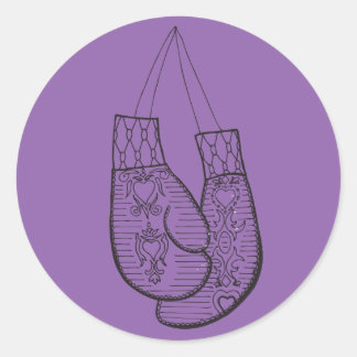 Redonda Pegatina de guantes de boxeo