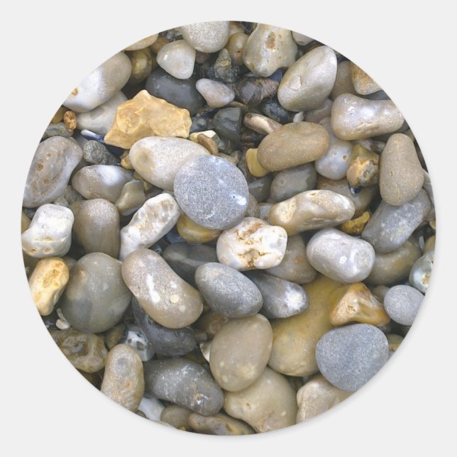 Redonda Pegatina de guijarros (Anverso)