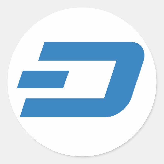 Redonda Pegatina de guiones, fondo blanco (Anverso)