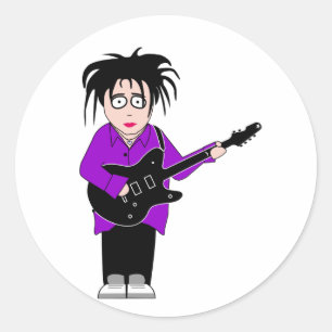 Redonda pegatina de guitarra