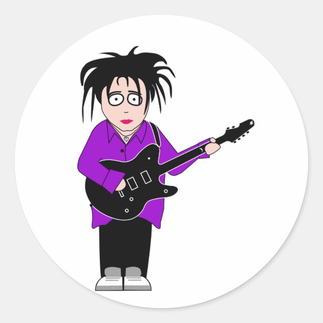 Redonda pegatina de guitarra (Anverso)