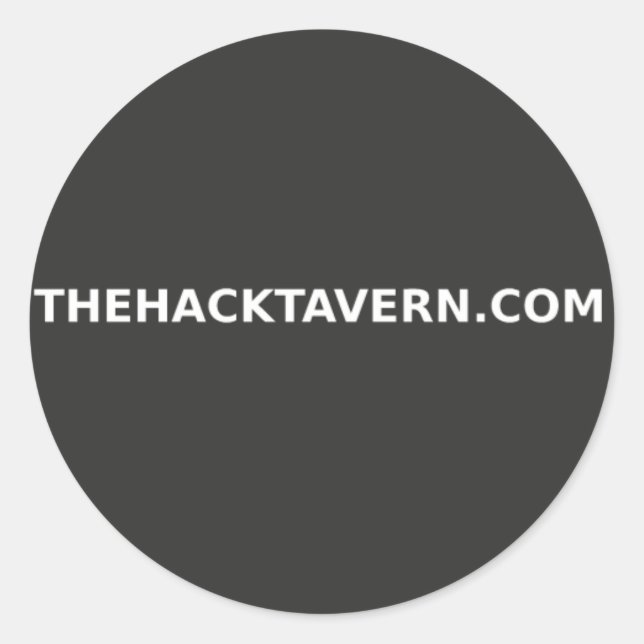Redonda Pegatina de Hack Tavern Dot Com (Anverso)