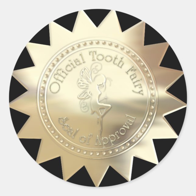 Redonda Pegatina de hadas dentales - SRF (Anverso)
