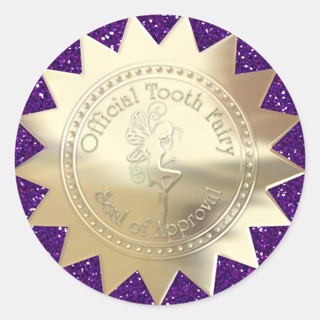 Redonda Pegatina de hadas dentales - SRF (Anverso)