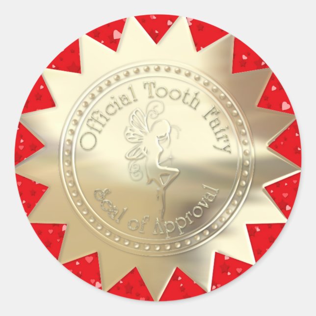 Redonda Pegatina de hadas dentales - SRF (Anverso)