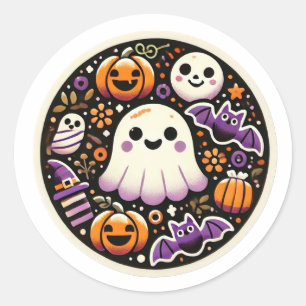 Redonda Pegatina de Halloween