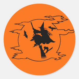 Redonda Pegatina de Halloween