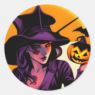 Redonda Pegatina de Halloween