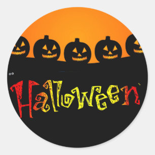 Redonda Pegatina de Halloween