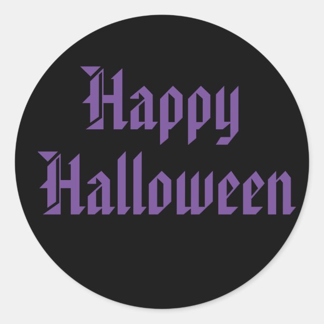 Redonda Pegatina de Halloween (Anverso)