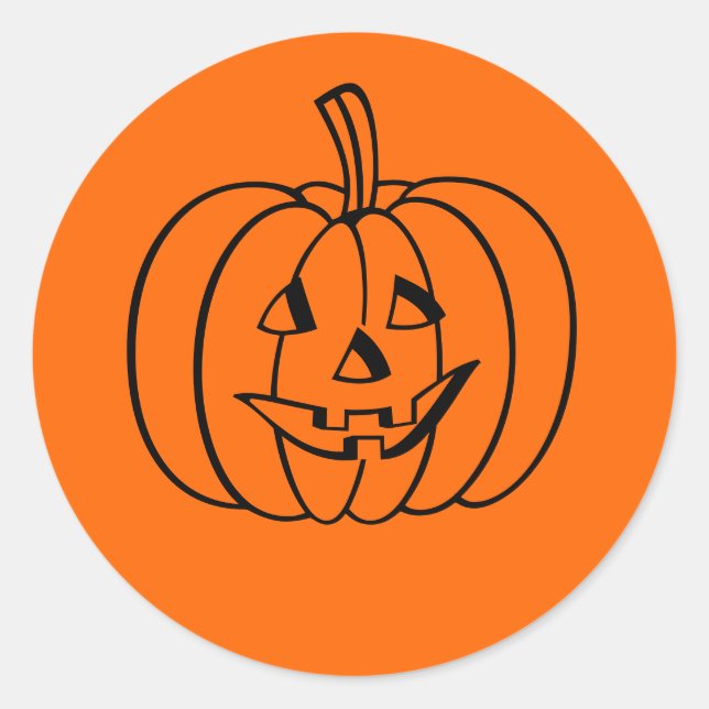 Redonda Pegatina de Halloween (Anverso)