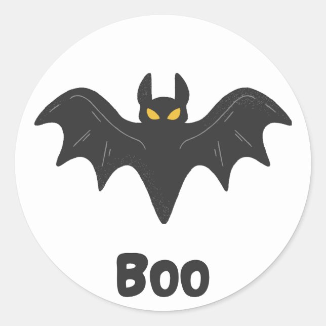 Redonda Pegatina de Halloween Bat (Anverso)