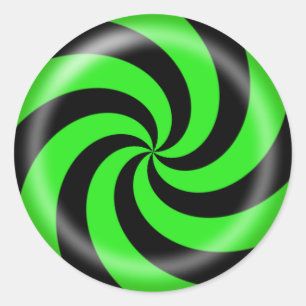 Redonda Pegatina de Halloween Candy Swirl