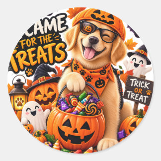 Redonda Pegatina de Halloween de temporada espeluznante –