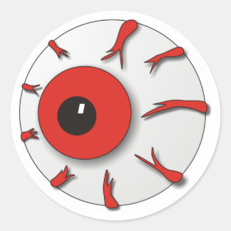 Redonda Pegatina de Halloween EyeBall
