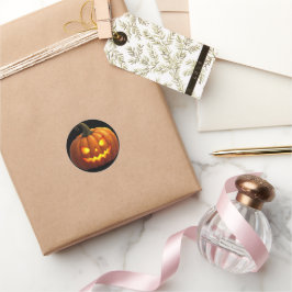 Redonda Pegatina de Halloween Jack O' Lantern