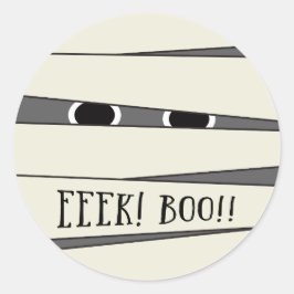 Redonda Pegatina de Halloween momificado