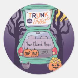 Redonda Pegatina de Halloween, Personalizado de malla o tr